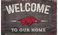 Arkansas Razorbacks 11" x 19" Welcome to Our Home Sign