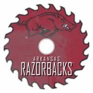 Arkansas Razorbacks 12" Rustic Circular Saw Sign