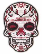 Arkansas Razorbacks 12" Sugar Skull Sign