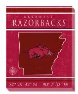 Arkansas Razorbacks 16" x 20" Coordinates Canvas Print