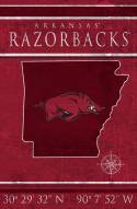 Arkansas Razorbacks 17" x 26" Coordinates Sign