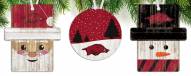 Arkansas Razorbacks 3-Pack Christmas Ornament Set