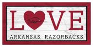 Arkansas Razorbacks 6" x 12" Love Sign