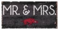 Arkansas Razorbacks 6" x 12" Mr. & Mrs. Sign