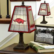 Arkansas Razorbacks Art Glass Table Lamp