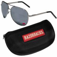 Arkansas Razorbacks Aviator Sunglasses and Zippered Carrying Case