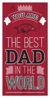 Arkansas Razorbacks Best Dad in the World 6" x 12" Sign