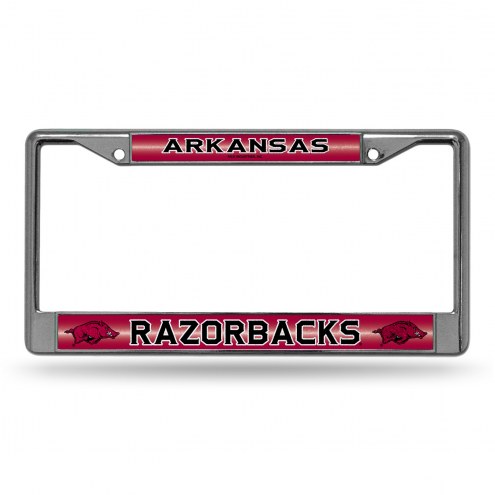 Arkansas Razorbacks Chrome Glitter License Plate Frame