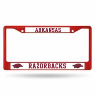 Arkansas Razorbacks Color Metal License Plate Frame