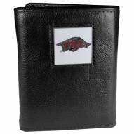 Arkansas Razorbacks Deluxe Leather Tri-fold Wallet in Gift Box