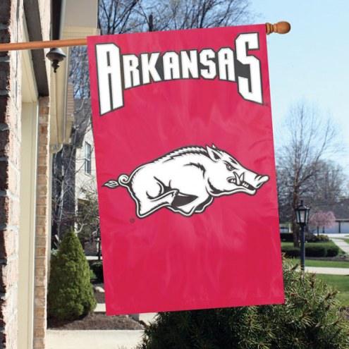 Arkansas Razorbacks NCAA Applique 2-Sided Banner Flag