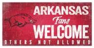 Arkansas Razorbacks Fans Welcome Sign