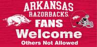 Arkansas Razorbacks Fans Welcome Wood Sign