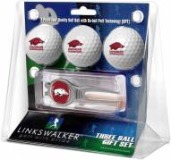 Arkansas Razorbacks Golf Ball Gift Pack with Kool Tool