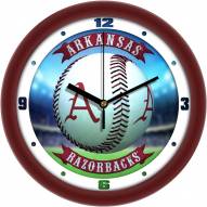 Arkansas Razorbacks Home Run Wall Clock