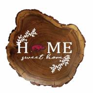 Arkansas Razorbacks Home Sweet Home Wood Slab