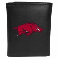 Arkansas Razorbacks Large Logo Leather Tri-fold Wallet