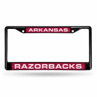 Arkansas Razorbacks Laser Black License Plate Frame
