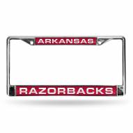 Arkansas Razorbacks Laser Chrome License Plate Frame