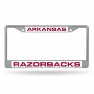 Arkansas Razorbacks Laser Chrome License Plate Frame