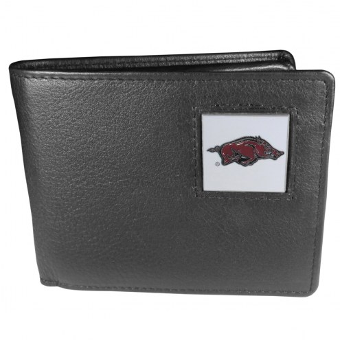 Arkansas Razorbacks Leather Bi-fold Wallet in Gift Box