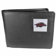 Arkansas Razorbacks Leather Bi-fold Wallet in Gift Box
