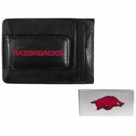 Arkansas Razorbacks Leather Cash & Cardholder & Money Clip