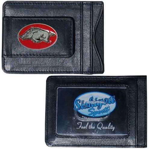 Arkansas Razorbacks Leather Cash & Cardholder