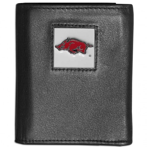 Arkansas Razorbacks Leather Tri-fold Wallet