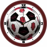 Arkansas Razorbacks Soccer Wall Clock