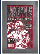 Arkansas Razorbacks Team Monthly 11" x 19" Framed Sign
