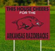 Arkansas Razorbacks This House Cheers for Yard Sign