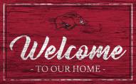Arkansas Razorbacks Welcome to our Home 6" x 12" Sign