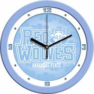 Arkansas State Red Wolves Baby Blue Wall Clock
