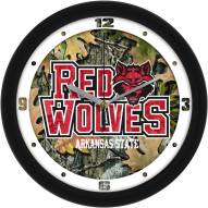 Arkansas State Red Wolves Camo Wall Clock