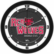 Arkansas State Red Wolves Carbon Fiber Wall Clock