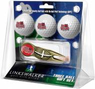 Arkansas State Red Wolves Gold Crosshair Divot Tool & 3 Golf Ball Gift Pack