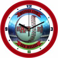 Arkansas State Red Wolves Home Run Wall Clock