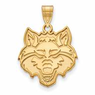 Arkansas State Red Wolves NCAA Sterling Silver Gold Plated Large Pendant