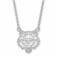 Arkansas State Red Wolves Sterling Silver Large Pendant Necklace