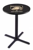 Army Black Knights Black Wrinkle Bar Table with Cross Base