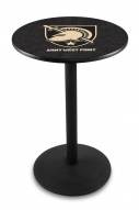 Army Black Knights Black Wrinkle Bar Table with Round Base