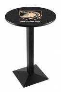 Army Black Knights Black Wrinkle Pub Table with Square Base