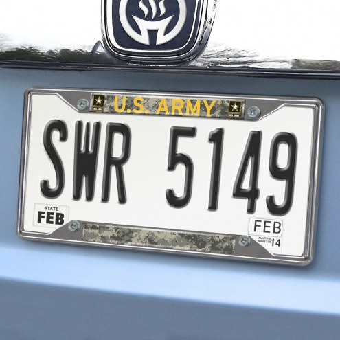 Army Black Knights Chrome Metal License Plate Frame