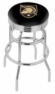 Army Black Knights Double Ring Swivel Barstool with Ribbed Accent Ring