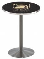 Army Black Knights Stainless Steel Bar Table with Round Base