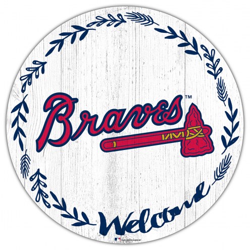 Atlanta Braves 12&quot; Welcome Circle Sign