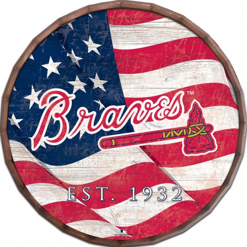 Atlanta Braves 16&quot; Flag Barrel Top