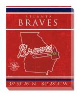 Atlanta Braves 16" x 20" Coordinates Canvas Print
