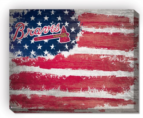 Atlanta Braves 16&quot; x 20&quot; Flag Canvas Print